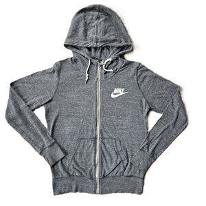 NIKE Gray Light Jacket with Pockets & Hoodie 🖤✨Classic Staple Sportswear Jacket
